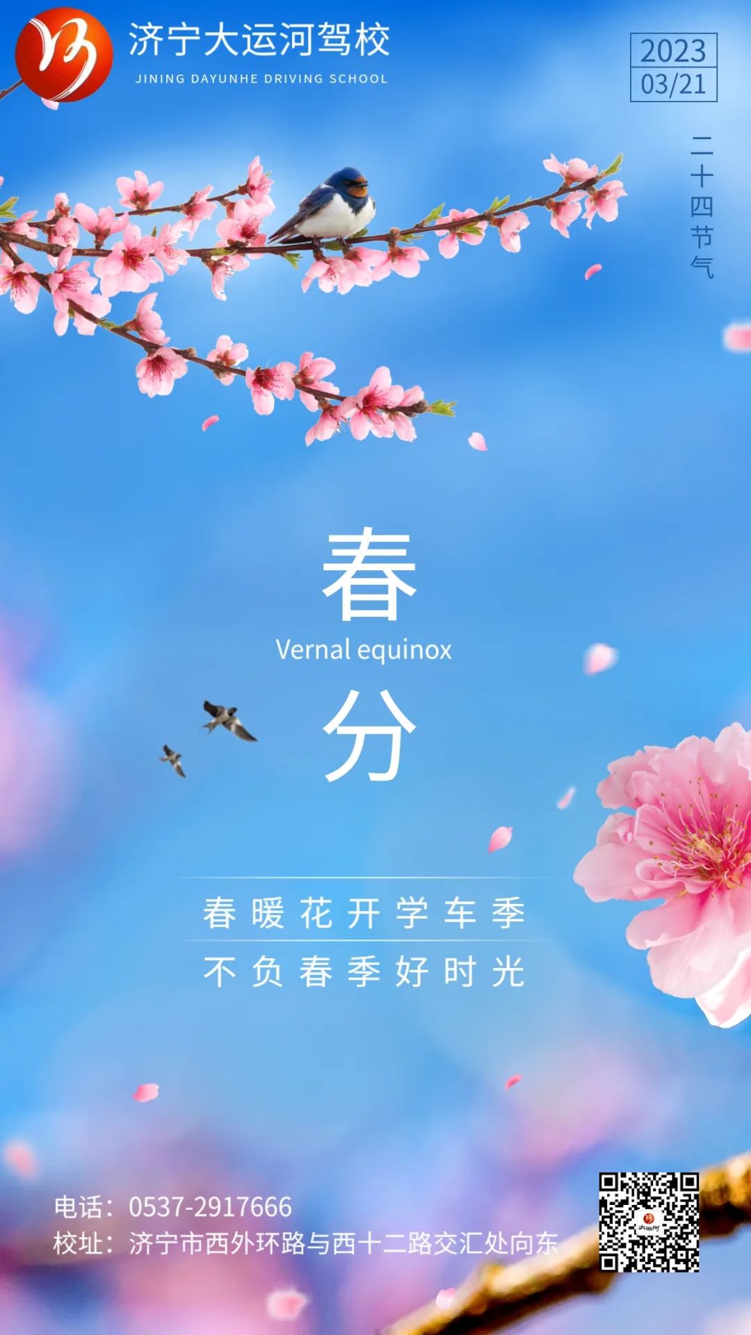 【濟(jì)寧大運(yùn)河駕校】春分丨不負(fù)好春光，從學(xué)本駕照開始！(圖1)