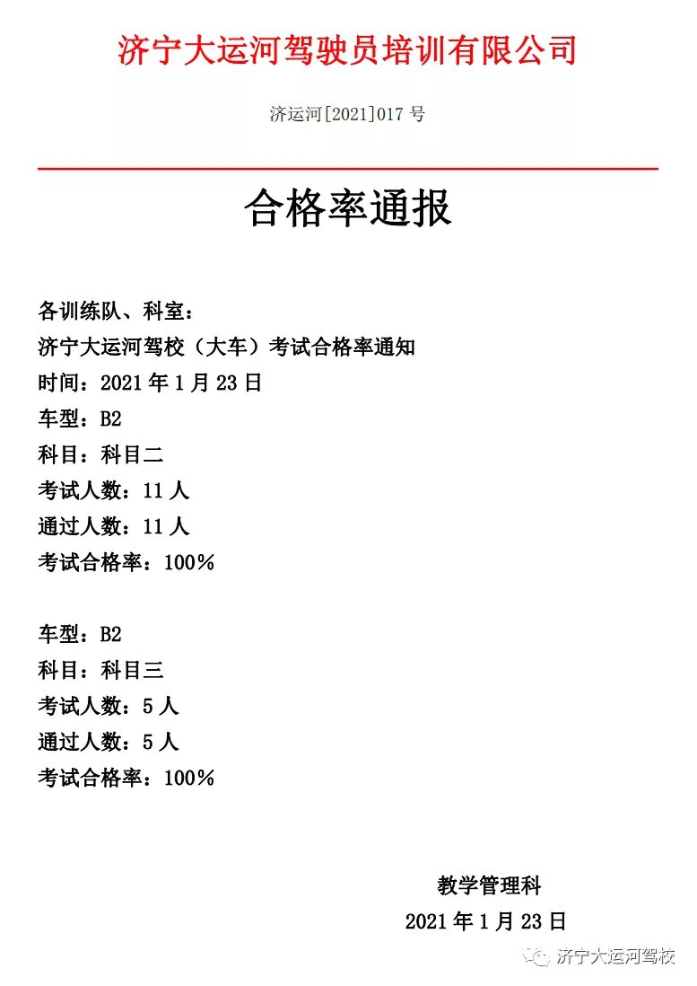捷報(bào)！熱烈祝賀我校大車合格率100%(圖1)
